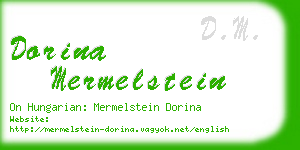 dorina mermelstein business card